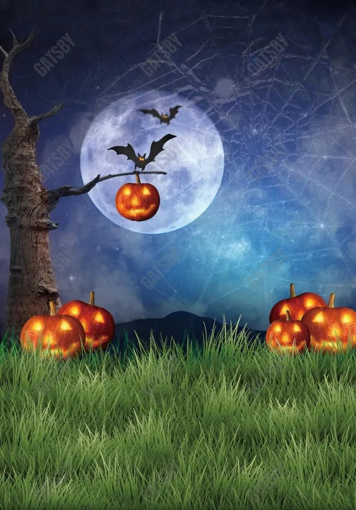 Gatsby Night Halloween Tree Photography Backdrop GBSX-00166 - Gatsby Backdrop