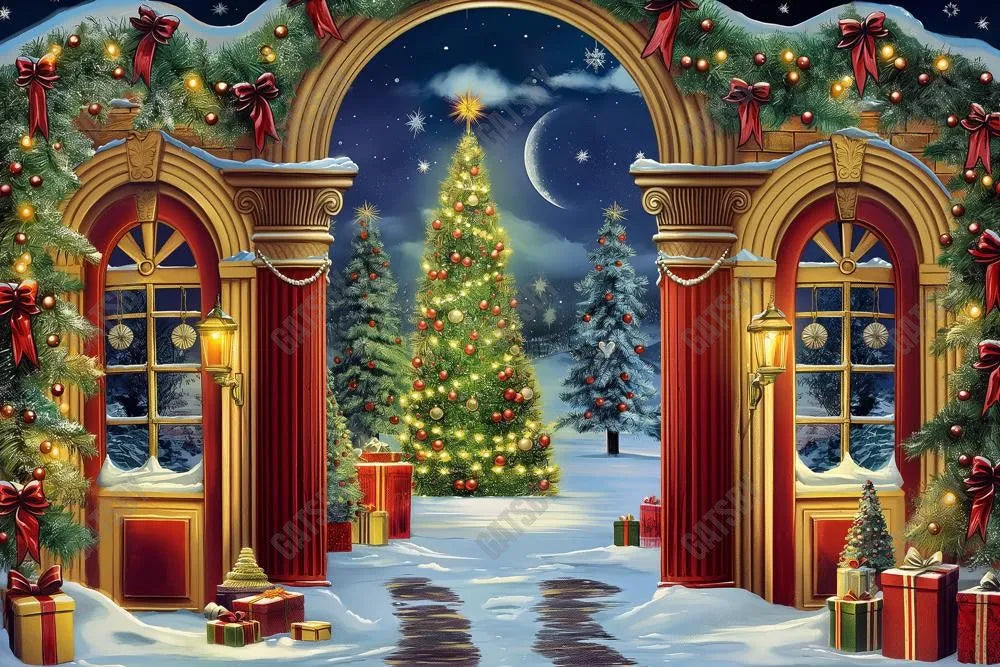 Gatsby North Pole Archway Photography Backdrop GBSX-00112 - Gatsby Backdrop