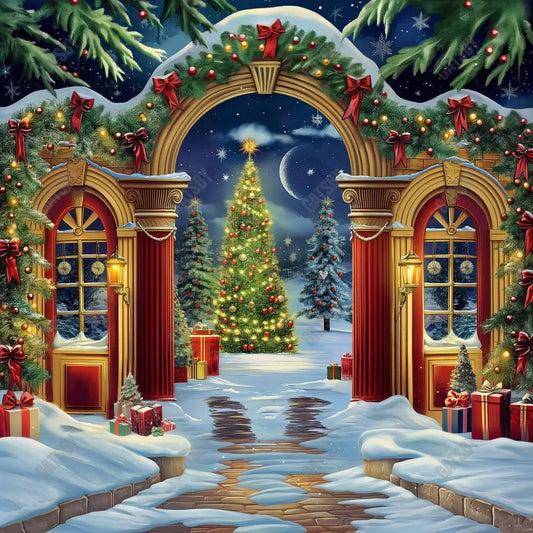 Gatsby North Pole Archway Photography Backdrop GBSX-00112 - Gatsby Backdrop