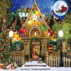 Gatsby North Pole Cottage Photography Backdrop Gbsx-00939 - Gatsby Backdrop