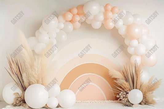 Gatsby Nude Rainbow Pampas Photography Backdrop Gbsx-00457 - Gatsby Backdrop