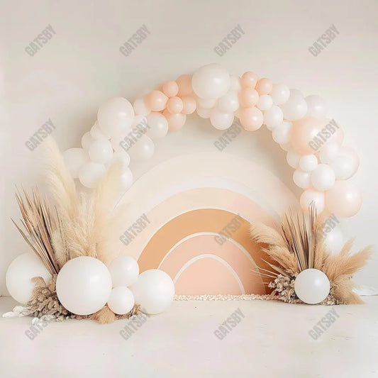 Gatsby Nude Rainbow Pampas Photography Backdrop Gbsx-00457 - Gatsby Backdrop