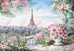 Gatsby Painting Eiffel Tower Photography Backdrop Gbsx-00720 - Gatsby Backdrop