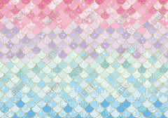 Gatsby Pastel Mermaid Scales Photography Backdrop GBSX-00013 - Gatsby Backdrop