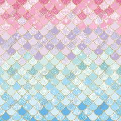 Gatsby Pastel Mermaid Scales Photography Backdrop GBSX-00013 - Gatsby Backdrop