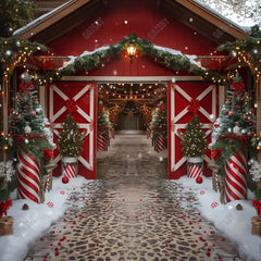 Gatsby Peppermint Holiday Barn Photography Backdrop GBSX-00007 - Gatsby Backdrop