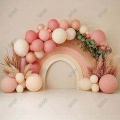 Gatsby Pink Boho Rainbow Arch Photography Backdrop Gbsx-00450 - Gatsby Backdrop