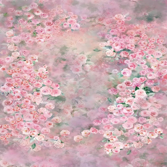 Gatsby Pink Floral Painting Photography Backdrop Gbsx-00611 - Gatsby Backdrop