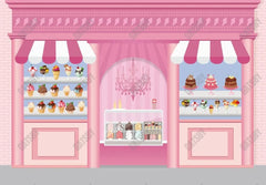 Gatsby Pink Ice Cream Shop Photography Backdrop Gbsx-00420 - Gatsby Backdrop