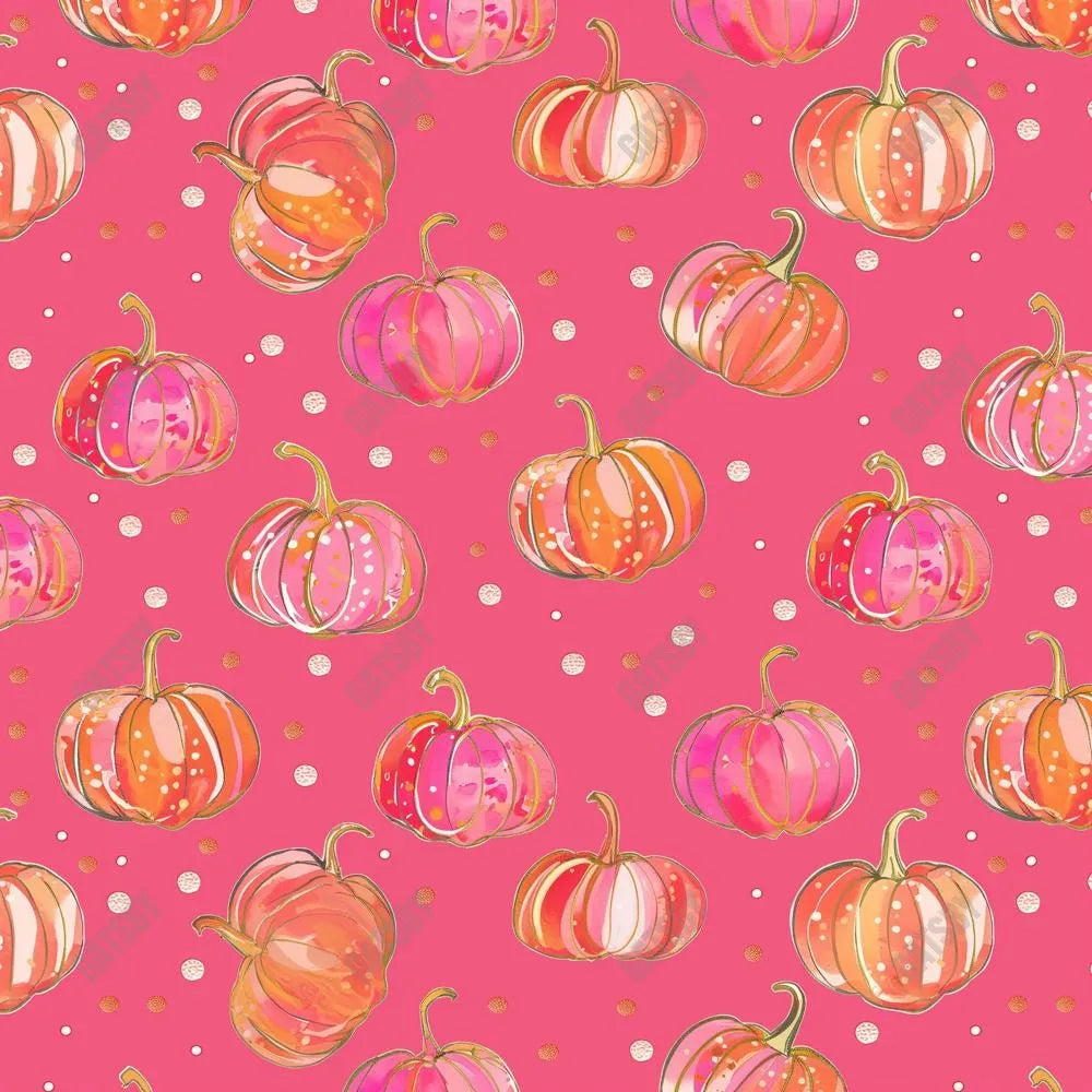 Gatsby Pink Pumpkin Pattern Photography Backdrop Gbsx-00518 - Gatsby Backdrop