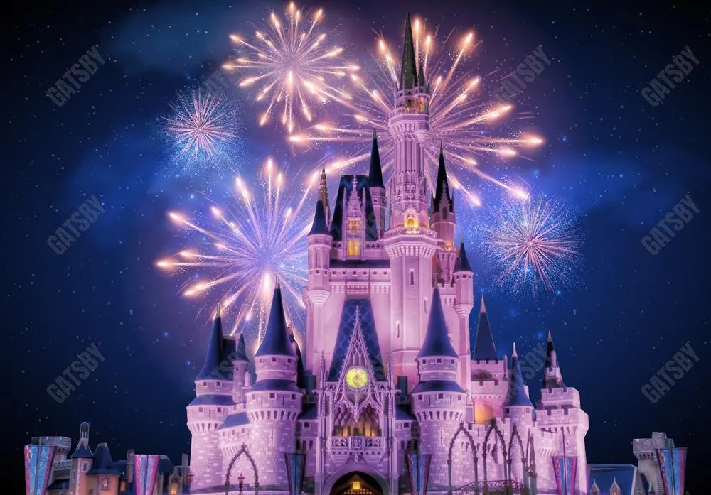 Gatsby Princess Castle Night Photography Backdrop Gbsx-00695 - Gatsby Backdrop