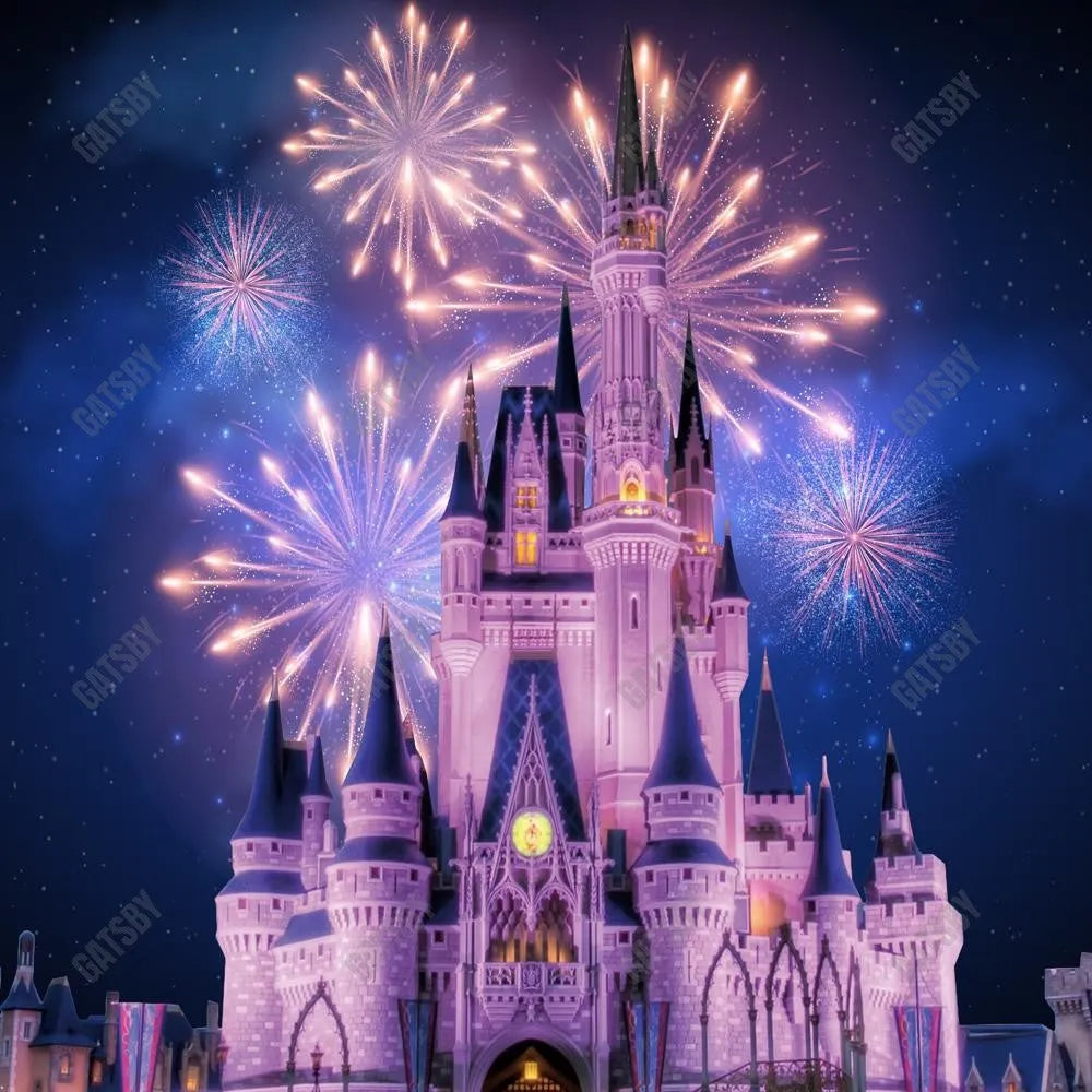 Gatsby Princess Castle Night Photography Backdrop Gbsx-00695 - Gatsby Backdrop