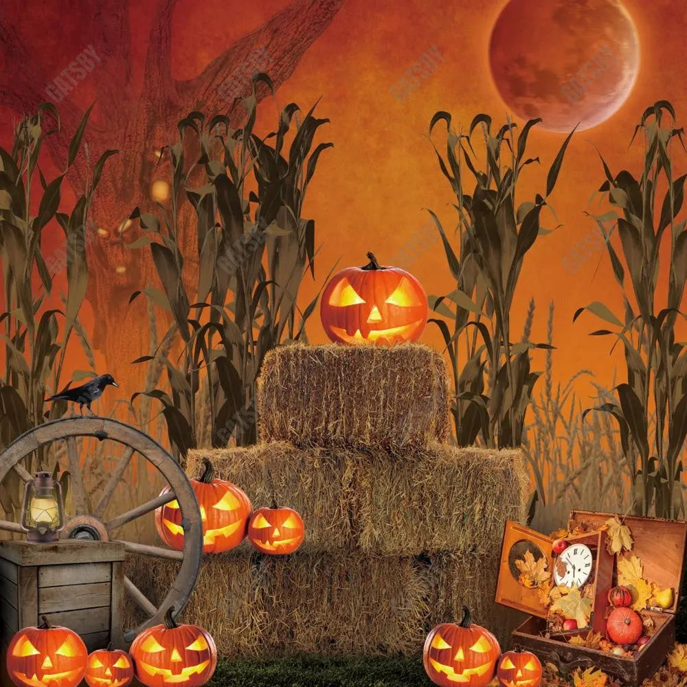 Gatsby Pumpkin Gloomy Swam Photography Backdrop Gbsx-00594 - Gatsby Backdrop