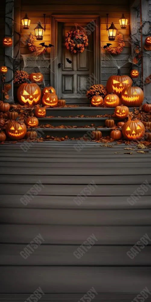 Gatsby Pumpkin Porch Photography Backdrop Gbsx-00554 - Gatsby Backdrop