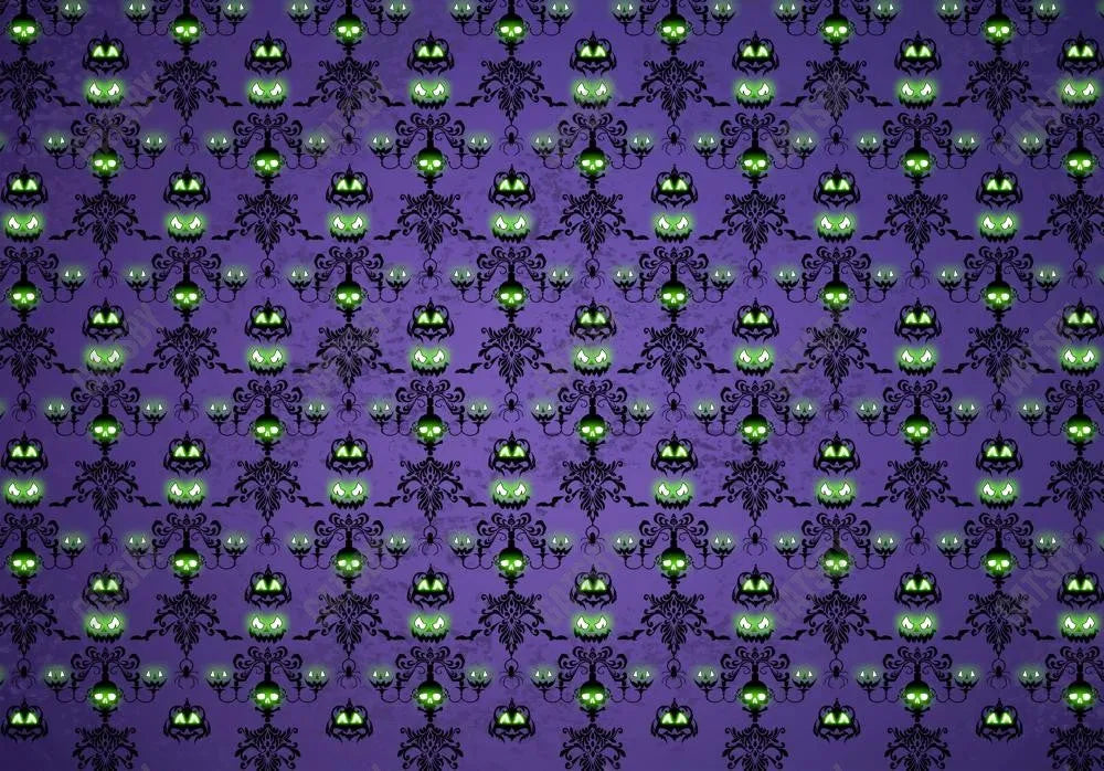 Gatsby Purple Haunted House Photography Backdrop GBSX-00186 - Gatsby Backdrop