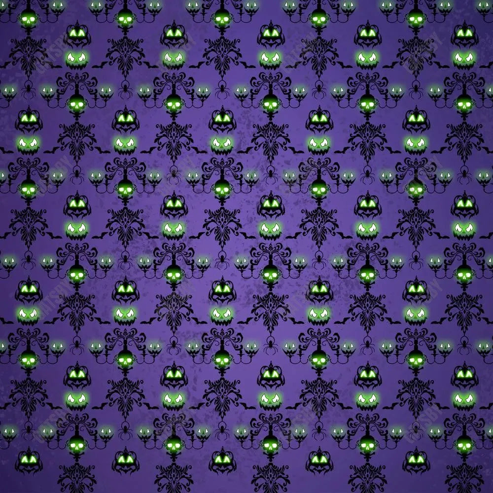 Gatsby Purple Haunted House Photography Backdrop GBSX-00186 - Gatsby Backdrop