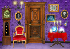 Gatsby Purple Haunted House Photography Backdrop Gbsx-00672 - Gatsby Backdrop