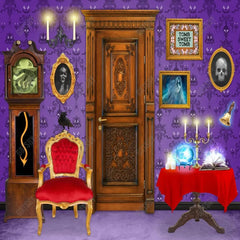 Gatsby Purple Haunted House Photography Backdrop Gbsx-00672 - Gatsby Backdrop