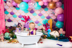 Gatsby Purple Pink Mermaid Scales Photography Backdrop GBSX-00014 - Gatsby Backdrop