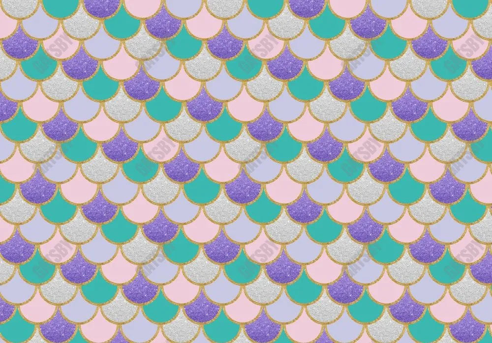 Gatsby Purple Pink Mermaid Scales Photography Backdrop GBSX-00014 - Gatsby Backdrop