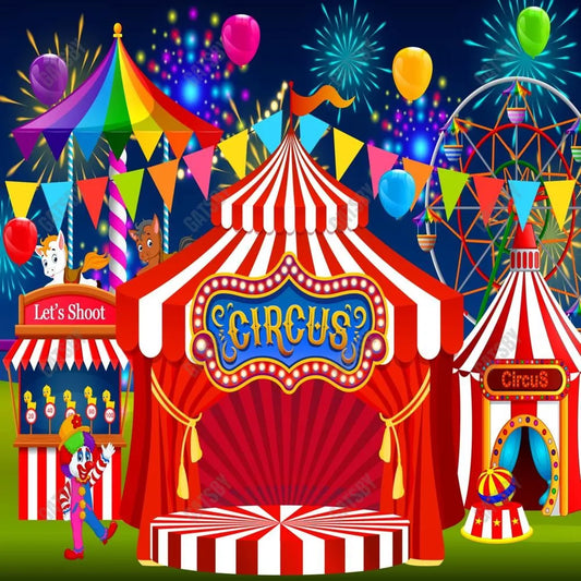 Gatsby Red Circus Tent Photography Backdrop Gbsx-00839 - Gatsby Backdrop