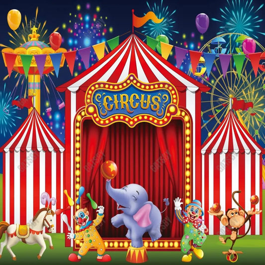 Gatsby Red Circus Tent Photography Backdrop Gbsx-00840 - Gatsby Backdrop
