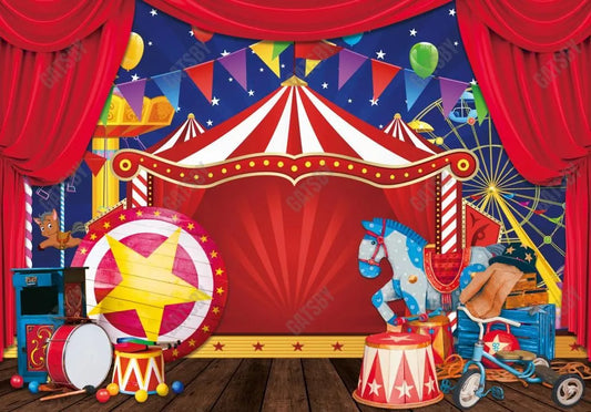 Gatsby Red Circus Tent Photography Backdrop Gbsx-00841 - Gatsby Backdrop