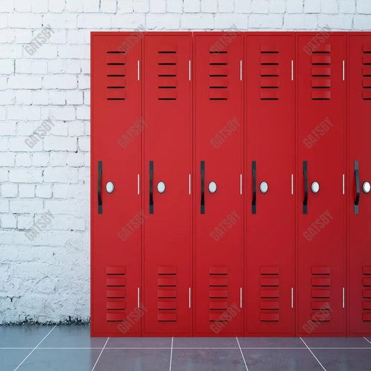 Gatsby Red School Locker Photography Backdrop Gbsx-00522 - Gatsby Backdrop