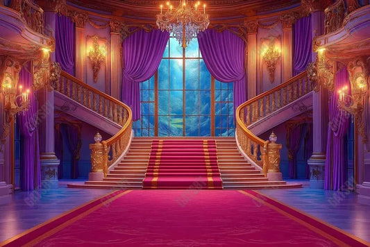 Gatsby Royal Castle Staircase Photography Backdrop Gbsx-01056 - Gatsby Backdrop