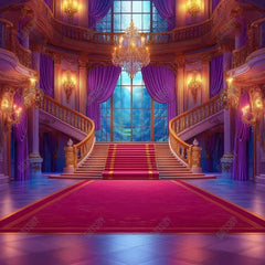 Gatsby Royal Castle Staircase Photography Backdrop Gbsx-01056 - Gatsby Backdrop