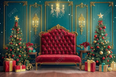 Gatsby Royal Christmas Red Headboard Photography Backdrop Gbsx-00880 - Gatsby Backdrop