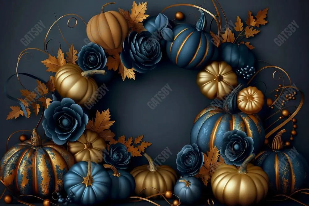 Gatsby Royal Pumpkin Arch Photography Backdrop Gbsx-00558 - Gatsby Backdrop