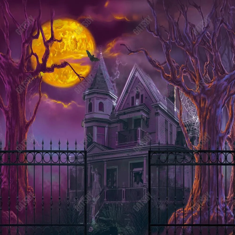 Gatsby Scary Halloween Haunted House Photography Backdrop Gbsx-00665 - Gatsby Backdrop