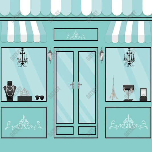 Gatsby Shopping Spree Storefront Photography Backdrop Gbsx-00587 - Gatsby Backdrop
