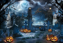 Gatsby Spooky Halloween Cemetery Photography Backdrop Gbsx-00936 - Gatsby Backdrop