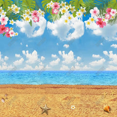 Gatsby Summer Beach Floral Photography Backdrop Gbsx-00339 - Gatsby Backdrop