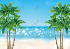 Gatsby Summer Beach Plam Trees Photography Backdrop Gbsx-00417 - Gatsby Backdrop