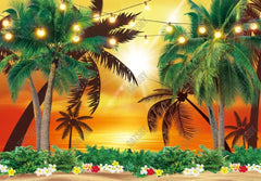 Gatsby Summer Beach Sunset Photography Backdrop Gbsx-00486 - Gatsby Backdrop