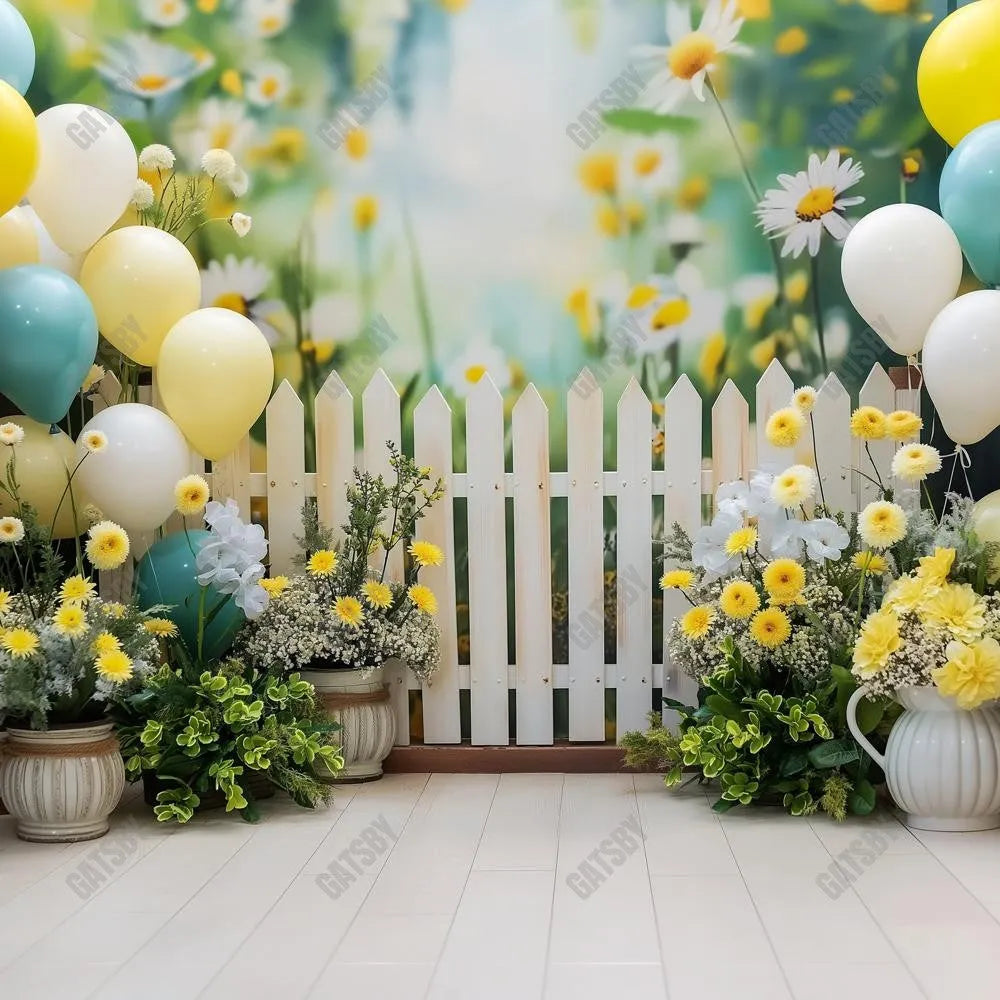 Gatsby Summer Floral Garden Photography Backdrop GBSX-00082 - Gatsby Backdrop