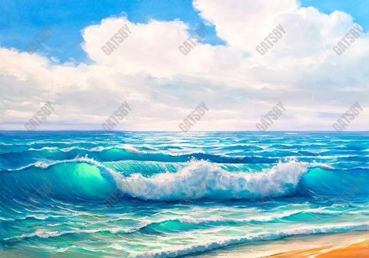 Gatsby Summer Ocean Wave Photography Backdrop Gbsx-00411 - Gatsby Backdrop