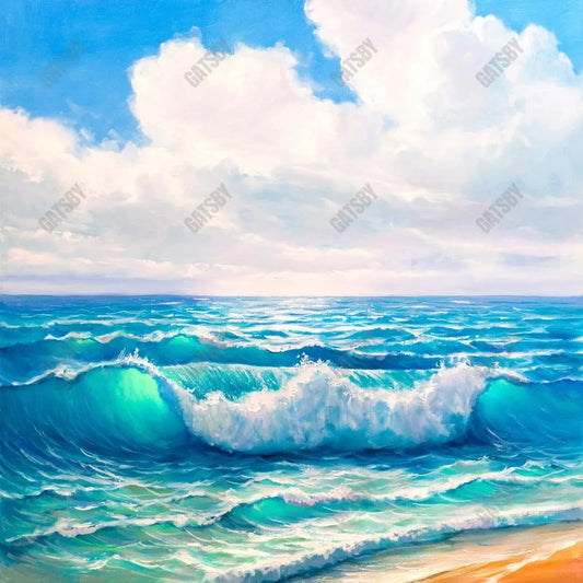 Gatsby Summer Ocean Wave Photography Backdrop Gbsx-00411 - Gatsby Backdrop