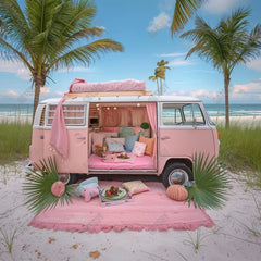 Gatsby Summer Pink Camper Photography Backdrop Gbsx-00309 - Gatsby Backdrop