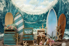 Gatsby Summer Surf Beach Photography Backdrop GBSX-00035 - Gatsby Backdrop