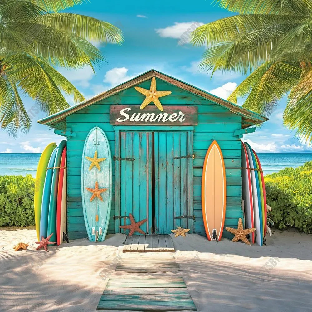 Gatsby Summer Surfboard Shop Photography Backdrop Gbsx-00343 - Gatsby Backdrop