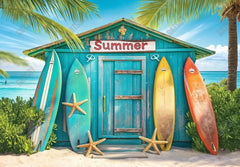 Gatsby Summer Surfboard Shop Photography Backdrop Gbsx-00344 - Gatsby Backdrop