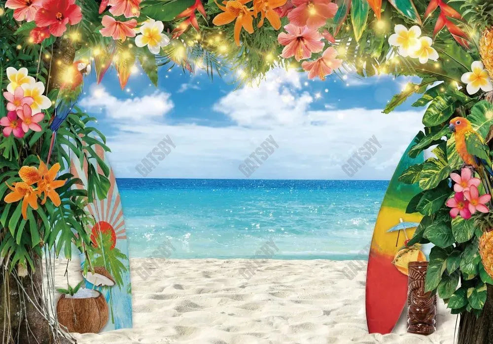 Gatsby Summer Tropical Beach Photography Backdrop Gbsx-00932 - Gatsby Backdrop