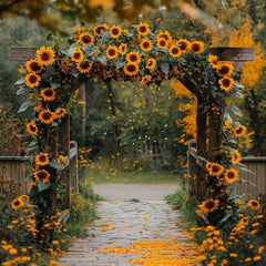 Gatsby Sunflower Arch Photography Backdrop Gbsx-00647 - Gatsby Backdrop