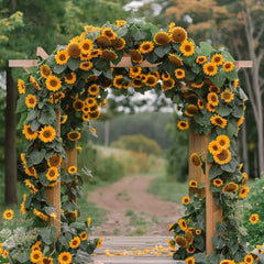 Gatsby Sunflower Arch Photography Backdrop Gbsx-00648 - Gatsby Backdrop