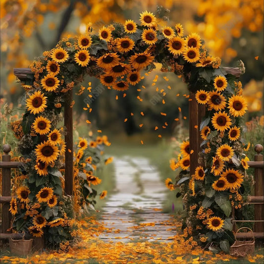 Gatsby Sunflower Arch Photography Backdrop Gbsx-00649 - Gatsby Backdrop