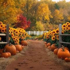 Gatsby Sunflower Farm Path Photography Backdrop Gbsx-00805 - Gatsby Backdrop